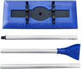 Snow Joe SJBLZD 2-in-1 Snow Broom with 18-Inch Foam Head + Large Ice Scraper, Blue