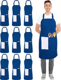 Utopia Kitchen 10 Pack Adjustable Bib Apron with 2 Pockets (Red)