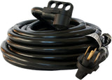 Cynder 50 Amp 02083 RV Camper Electrical Extension Cord 50' ft with Storage Strap (50 Feet, Black)