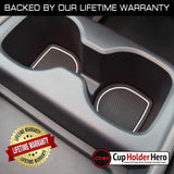 CupHolderHero for Honda Odyssey Accessories 2018-2021 Premium Custom Interior Non-Slip Anti Dust Cup Holder Inserts, Center Console Liner Mats, Door Pocket Liners 40-pc Set (White Trim)