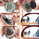 2 pcs Blind Spot Mirrors, 2" Round Ultra-thin Frameless HD Glass Convex Side Rear View Mirror with Wide Angle Adjustable Stick for Cars SUV and Trucks, Pack of 2