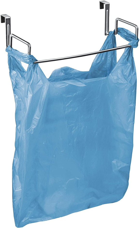 Lynk Over Cabinet Door Organizer - Plastic Bag Holder - Chrome