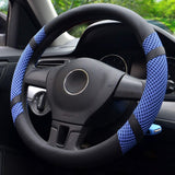 Steering Wheel Cover Microfiber Leather and Viscose, Breathable, Anti-Slip, Odorless, Warm in Winter and Cool in Summer, Universal 15 Inches(Black)