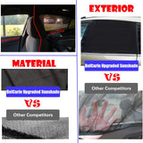 Car Window Sun Shade - 2 Pack Breathable Mesh Car Rear Side Window Shade Sunshade UV Protection for Baby Family Pet, Mosquito Net Curtains Fit for Most(95%) of Cars, Cover Full Window