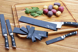 8-Piece Universal Knife Edge Guards are More Durable, Non-BPA, Gentle on Your Blades, and Long-Lasting. Noble Home & Chef Knife Covers Are Non-Toxic and Abrasion Resistant! (Knives Not Included)