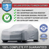 iCarCover 10-Layers All Weather Waterproof Snow Rain UV Sun Dust Protection Automobile Outdoor Coupe Sedan Hatchback Wagon Custom-Fit Full Body Auto Vehicle Car Cover - Cars Up to 173"
