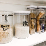 Talented Kitchen 135 Cursive Pantry Labels – 135 Kitchen Pantry Names – Food Label Sticker, Water Resistant Pantry Labels for Containers, Jar Labels Pantry Organization and Storage (135– Cursive Pantry)