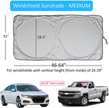 7sizes=Better fitment for Every Vehicle Car Windshield Sun Shade - Blocks UV Rays Sun Visor Protector, Sunshade To Keep Your Vehicle Cool And Damage Free,Easy To Use, Fits Windshields of Various Sizes