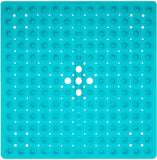 ENKOSI Square Shower Mat 21 x 21 inch for Shower Stall Floors Bathtub Mat Non Slip Firm Grip Bathroom Mat with Over 160 Strong Suction Cups (Clear)