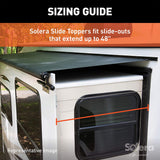Solera Black Slide Topper Awning - 12' (11'7" Fabric)