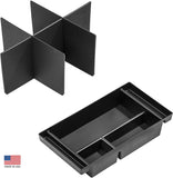 Vehicle OCD - Center Console Divider and Tray Organizer for Chevy Silverado 1500 / GMC Sierra 1500 (2019-2021) and 2500/3500 HD (2020-2021) (Full Console w/Bucket Seats ONLY) - Made in USA