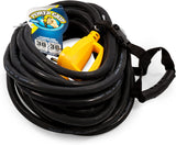 Camco 50' PowerGrip Heavy-Duty Outdoor 30-Amp Extension Cord for RV and Auto | Allows for Additional Length to Reach Distant Power Outlets | Built to Last (55197)