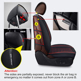 LUCKYMAN CLUB 04-FangGe Car Seat Covers Fit for Impreza Outback Coresstrek Forester Legacy with Breathable Faux Leather (Black & Red Full Set)