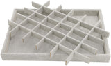 Outdoorfly Velvet Stackable 30 Grid Jewelry Tray Display Removable for Jewelry Earring Organizer Storage Showcase for Drawers(30 Grid)