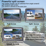 Yakry Y28 FHD 1080P Digital Wireless 2 Backup Camera for RVs,Trailers,Trucks,Motorhomes,5th Wheels 7'' Touch Key Monitor with Recording DVR Highway Monitoring System Super Night Vision