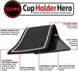CupHolderHero for Honda Odyssey Accessories 2018-2021 Premium Custom Interior Non-Slip Anti Dust Cup Holder Inserts, Center Console Liner Mats, Door Pocket Liners 40-pc Set (White Trim)