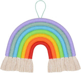 ituansen Rainbow Pom Pom Garland,Macrame Rainbow Wall Hanging Decor Tassel Garland Pom Pom Ball String Banner for Home Decor Nursey Dorm Room Kids Room Decor Baby Shower Party Supplies (R6)
