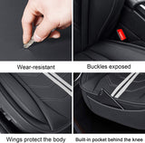 AOOG Leather Car Seat Covers, Universal Non-Slip Vehicle Cushion Cover for Cars SUV Pick-up Truck, Leatherette Automotive Vehicle Cushion Cover Waterproof Protectors Interior Accessories,Driver's Seat