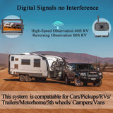 DoHonest S21 HD 1080P Digital Wireless Backup Camera Kit 7 Inch Touch Key DVR Monitor Split Screen Highway Rear View Observation System for Trailers,Trucks,RVs,5th Wheels Super 16 IR Night Vision
