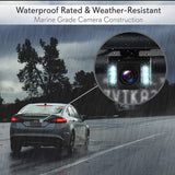 Wireless Backup Rear View Camera - Waterproof License Plate Car Parking Rearview Reverse Safety/Vehicle Monitor System w/ 4.3” Mirror Video LCD, Distance Scale Lines, Night Vision - Pyle PLCM4590WIR