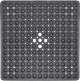 ENKOSI Square Shower Mat 21 x 21 inch for Shower Stall Floors Bathtub Mat Non Slip Firm Grip Bathroom Mat with Over 160 Strong Suction Cups (Clear)