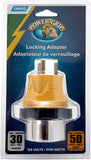 Camco 30A-50A RV Locking PowerGrip Adapter | Compatible with 50-Amp Locking Plugs | Weatherproof Connection | 125 Volt / 3750 Watt (55643)
