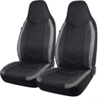 PIC AUTO High Back Car Seat Covers - Sports Carbon Fiber Mesh Design, Universal Fit, Airbag Compatible (Black)