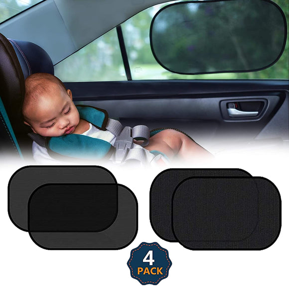 EcoNour Car Shades for Side Windows Baby | Complete Sun Protection Car Window Covers for Privacy Blackout | UV Protection Baby Sunshade for Car Window | Car Back Shade Blocks Sun Glare 20x12 (4 Pack)
