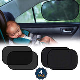 EcoNour Car Shades for Side Windows Baby | Complete Sun Protection Car Window Covers for Privacy Blackout | UV Protection Baby Sunshade for Car Window | Car Back Shade Blocks Sun Glare 20x12 (4 Pack)
