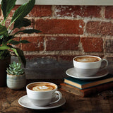 Royal Doulton Coffee Studio 9 OZ Cappuccino Cup & Saucer Set, Gray