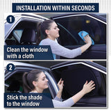 EcoNour Car Shades for Side Windows Baby | Complete Sun Protection Car Window Covers for Privacy Blackout | UV Protection Baby Sunshade for Car Window | Car Back Shade Blocks Sun Glare 20x12 (4 Pack)