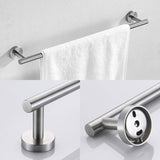 MARMOLUX ACC 4 Pieces Bathroom Hardware Set-Towel Hooks, Hand Towel Holder/Towel Ring, Toilet Paper Holder, Wall Mount Towel Bar Set SUS 304 Stainless Steel Brushed Bathroom Accessories