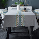 Rectangular Cotton Linen Dust-Proof Tablecloth, Wrinkle Free Anti-Fading Embroidered Tassel Tablecloths, Decorative Fabric Table Cover For Dining Room Party (55X70 Inches)