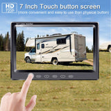 LeeKooLuu AHD Backup Camera Kit with 7 Inch Touch Key Screen for Trucks,Trailers,Tractors,Vans,Campers,Motorhomes Single Power Rear View System,IP69K Waterproof Camera Guide Lines ON/Off