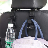 Car Seat Headrest Hook 4 Pack Hanger Storage Organizer Uiversal for Handbag Purse Coat fit Universal Vehicle Car Black S Type
