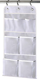 MISSLO Hanging Mesh Pockets Hold 340oz/1000ml Shampoo Shower Organizer with Over the Door Hooks