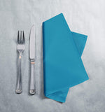 Utopia Home [24 Pack] Cloth Napkins 17 by 17 Inches, 100% Polyester Caribbean Blue Dinner Napkins with Hemmed Edges, Washable Napkins Ideal for Parties, Weddings and Dinners