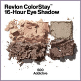 ColorStay 16 Hour Eyeshadow Quad with Dual-Ended Applicator Brush, Longwear, Intense Color Smooth Eye Makeup for Day & Night, Addictive (500), 0.16 Oz
