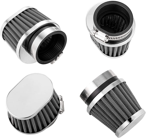 ALPHA MOTO Motorcycle 52mm POD Oval Air Filter Filters (2.047Inch) A set of 4 Breathers Cleaners Fit Yamaha XJ600 XJ700 XJ750 XJ900 YX600