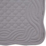 DII Quilted Farmhouse Collection Tabletop, Placemat Set, Gray 6 Piece