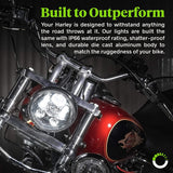5.75" (5 3/4) Harley LED Headlight For Harley Davidson [Black-Finish] Round LED Motorcycle Headlight For Dyna Street Bob Super Wide Glide Low Rider Night Rod Train Softail Sportster