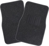 OxGord 4 Piece Luxe Carpet-Floor-Mats Set for Car - Rubber-Lined All-Weather Heavy-Duty Protection for All Vehicles, Slate Gray