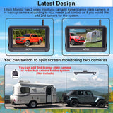 AMTIFO A6 HD 1080P Digital Wireless Backup Camera Kit with Stable Signal,5 Inch Split/Full Screen Rear View System for Trucks,Cars,Campers,Vans