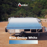 Awnlux RV Awning Fabric Replacement Waterproof Vinyl Shade Screen for Awnings Camping Universal Fit Fabric Sun Shade UV Sun Blocker Canopy RV Awning Shade Shelter Ocean Blue-20'(Fabric 19'2")