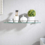 KES Bathroom Glass Shelf 1 Tier Shower Caddy Bath Basket Stainless Steel RUSTPROOF Wall Mount Brushed Finish, A2420A-2
