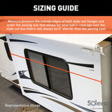Solera Black Slide Topper Awning - 12' (11'7" Fabric)